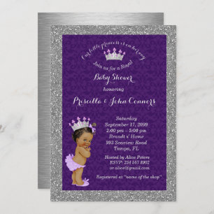Invitation de la petite princesse Baby shower, arg