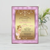 Invitation de la petite princesse Baby shower, ros (Debout devant)