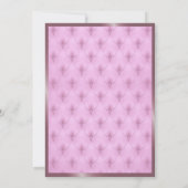 Invitation de la petite princesse Baby shower, ros (Dos)