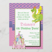 Invitation de la petite princesse Fairy Tale Party (Devant / Derrière)