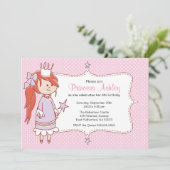 Invitation de la petite princesse - rose (Debout devant)