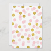 Invitation de la petite princesse rose et or (Dos)