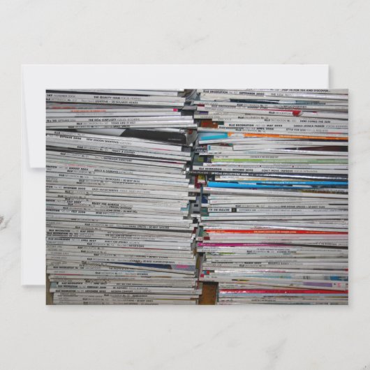 Invitation de la pile de magazines (Devant)