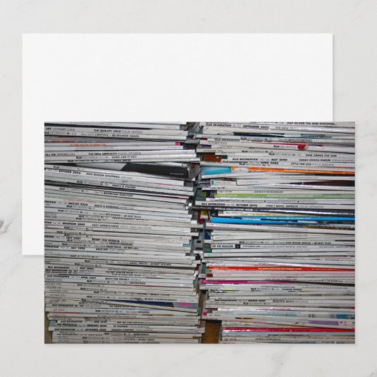 Invitation de la pile de magazines (Devant / Derrière)