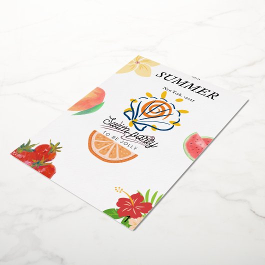 Invitation de la piscine d'été. (Rotation)