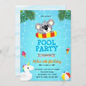 Invitation de la piscine Koala (Devant / Derrière)