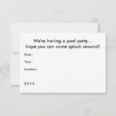 invitation de la piscine : liquides (Dos)