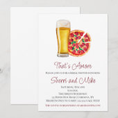 Invitation de la Pizza et de la bière (Devant / Derrière)
