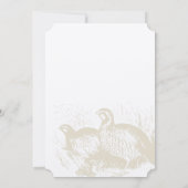 Invitation de la plantation Golden Quail (Dos)