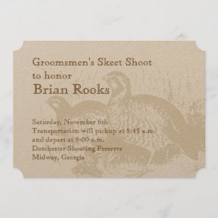 Invitation de la plantation Golden Quail