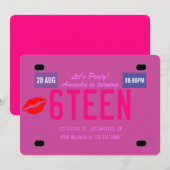 Invitation de la plaque d'immatriculation de la fê (Devant / Derrière)