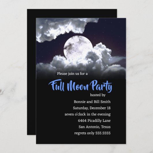 Invitation de la Pleine lune (Devant / Derrière)