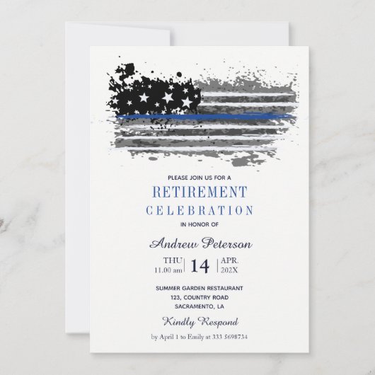 Invitation de la Police Retirement Party (Devant)