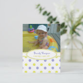 Invitation de la Polka Dot Party Purple & Yellow (Debout devant)