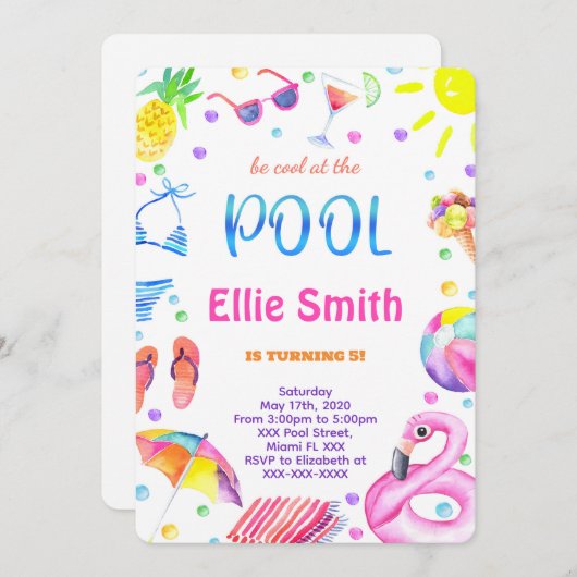 Invitation de la poule (Devant / Derrière)