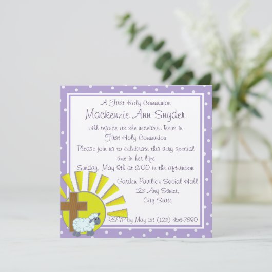 Invitation de la première communion (Debout devant)