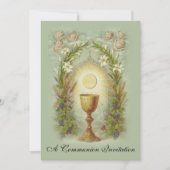 Invitation de la première communion catholique (Devant)