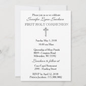 Invitation de la première communion catholique (Dos)