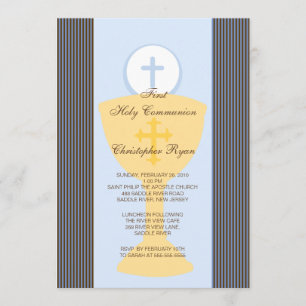 Invitation de la Première Communion Chalice Boy Bl