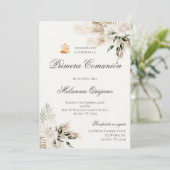 Invitation de la première communion de Boho en esp (Debout devant)