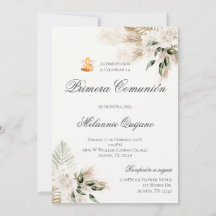 Invitation de la première communion de Boho en esp