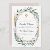 Invitation de la première communion de la Croix fl (Devant / Derrière)