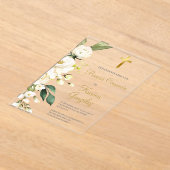 Invitation de la première communion espagnole flor (Poser)