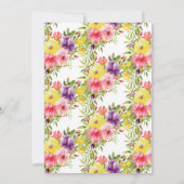 Invitation de la première communion florale du jar (Dos)