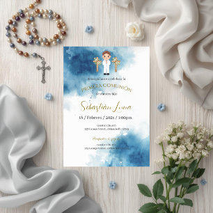 Invitation de la première communion garçon