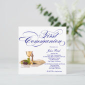 Invitation de la première communion moderne et élé (Debout devant)