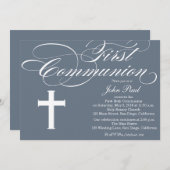 Invitation de la première communion moderne et élé (Devant / Derrière)