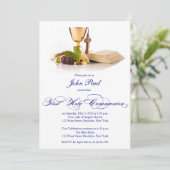 Invitation de la première communion moderne et élé (Debout devant)