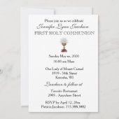 Invitation de la première communion sacrée du Mont (Dos)