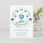 Invitation de la première communion sainte Carte I (Debout devant)