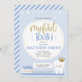 Invitation de la première fête de la dent pour un (Devant / Derrière)