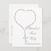 Invitation de la première sainte communion (Devant / Derrière)