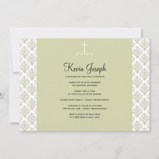 Invitation de la première sainte communion (Devant)
