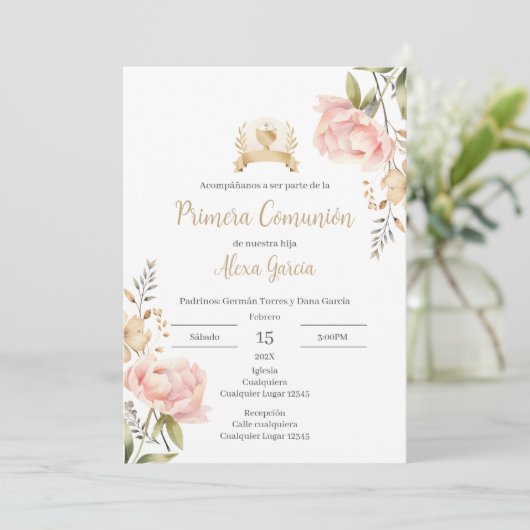 Invitation de la première sainte communion (Debout devant)