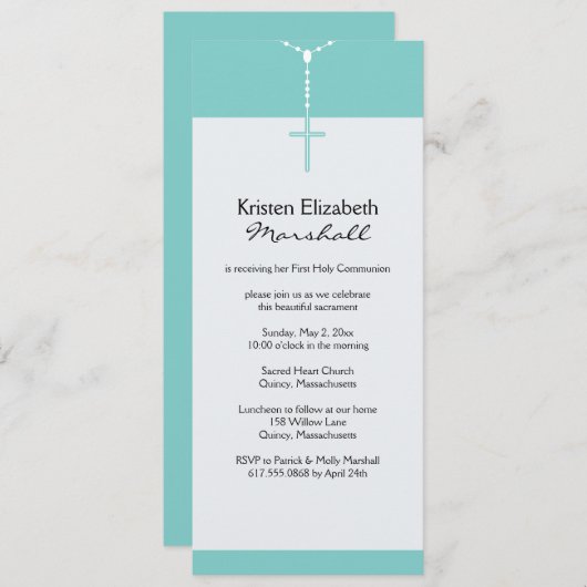 Invitation de la première sainte communion (Devant / Derrière)