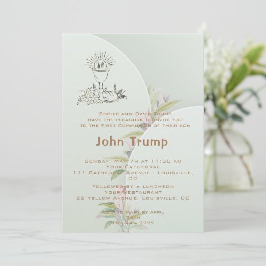 Invitation de la première sainte communion (Debout devant)