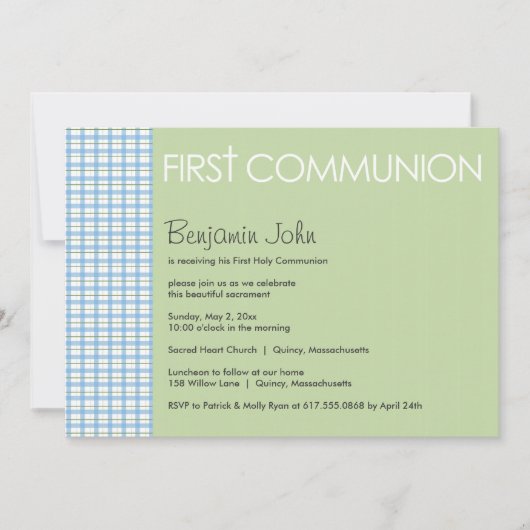 Invitation de la première sainte communion (Devant)