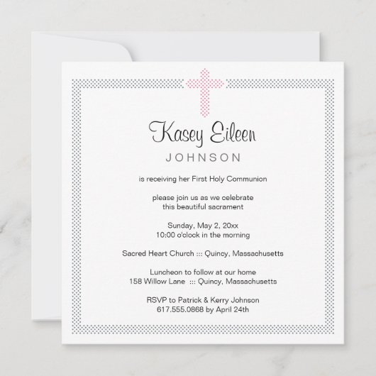 Invitation de la première sainte communion (Devant)