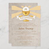 Invitation de la première sainte communion (Devant / Derrière)