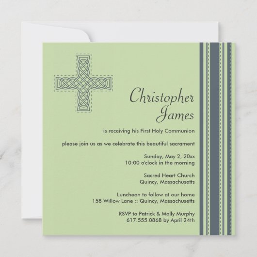 Invitation de la première sainte communion (Devant)