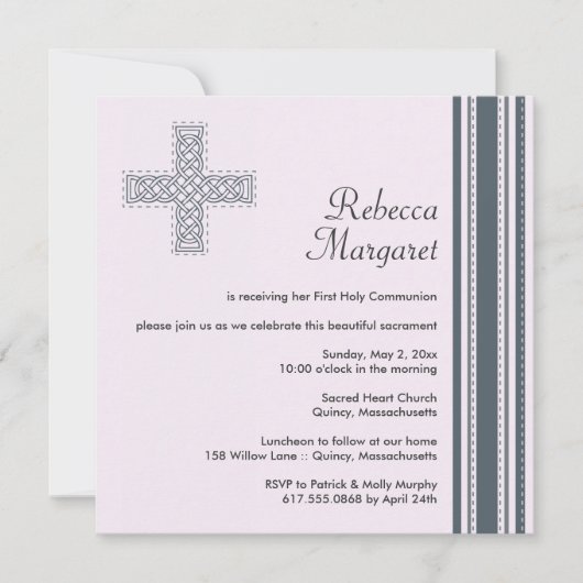 Invitation de la première sainte communion (Devant)