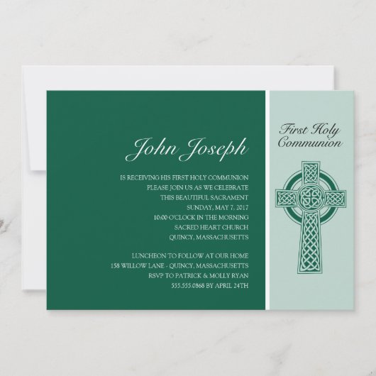 Invitation de la première sainte communion (Devant)