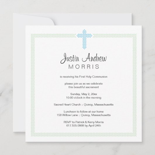 Invitation de la première sainte communion (Devant)