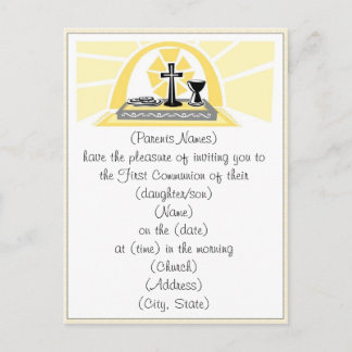 Invitation de la première sainte communion