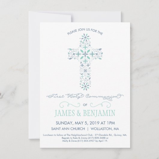 Invitation de la première sainte communion - Garço (Devant)