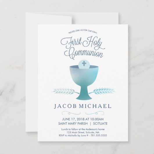 Invitation de la première sainte communion Invitat (Devant)